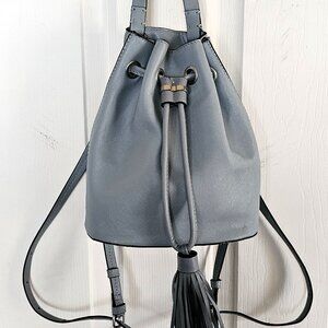 H&M Used Excellent Pale Blue Backpack Tie string